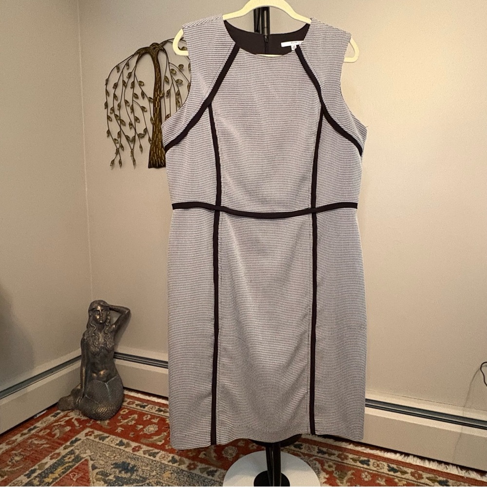 Studio One Monochrome Houndstooth Dress